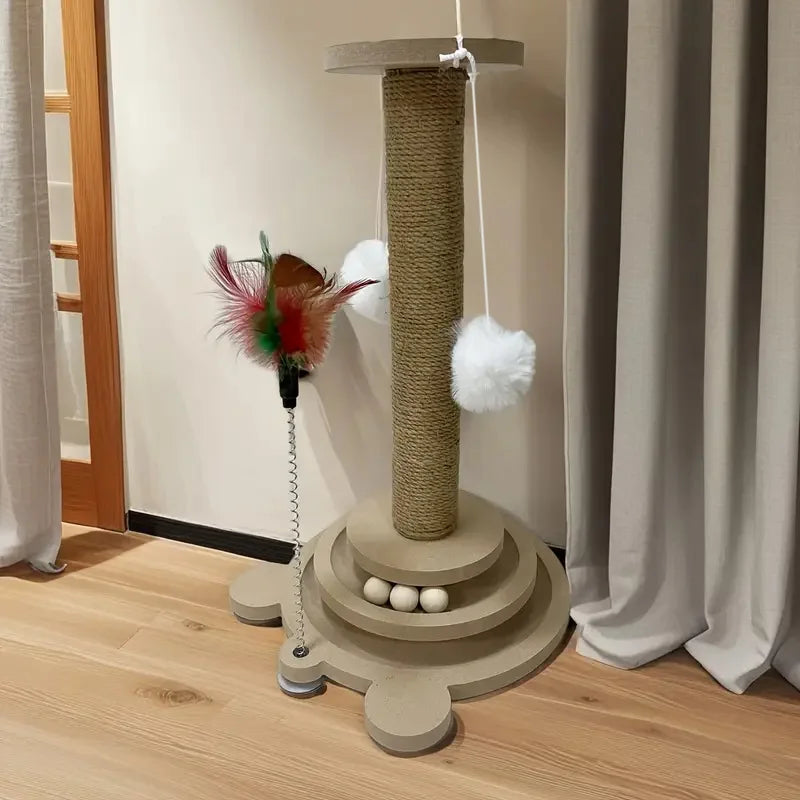 Jouet Interactif en Bois pour Chats