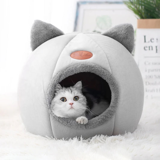 Lit Cocoon Douillet pour Chats – Nid Chaud & Confort d’Hiver