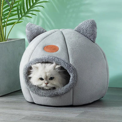 Lit Cocoon Douillet pour Chats – Nid Chaud & Confort d’Hiver