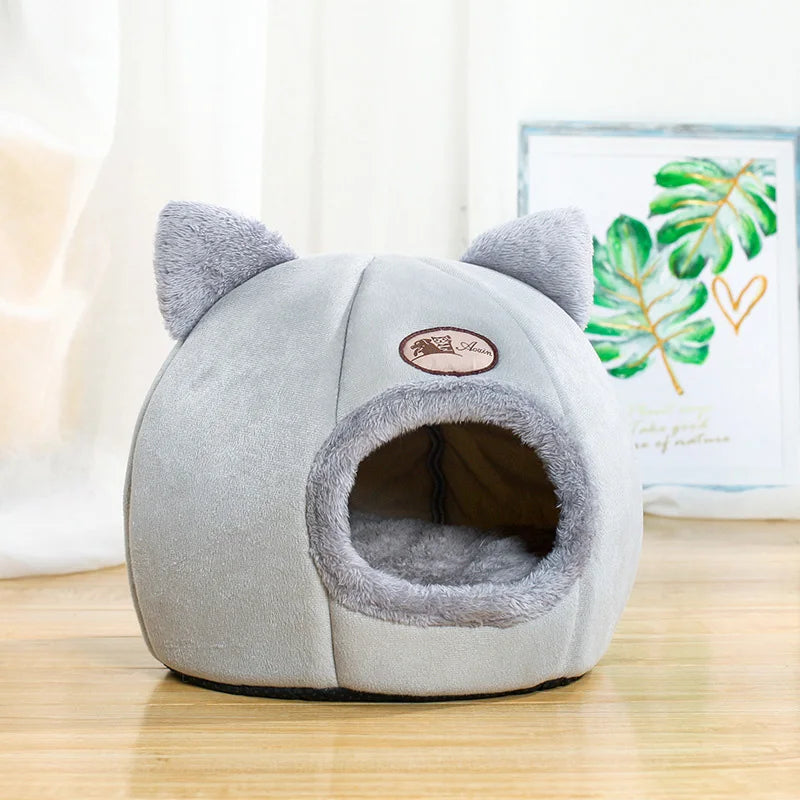 Lit Cocoon Douillet pour Chats – Nid Chaud & Confort d’Hiver