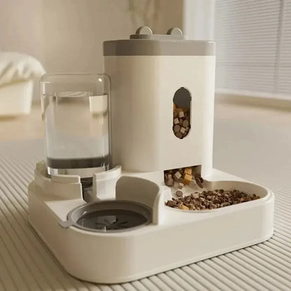 Distributeur automatique de nourriture pour chats avec Fontaine intégré